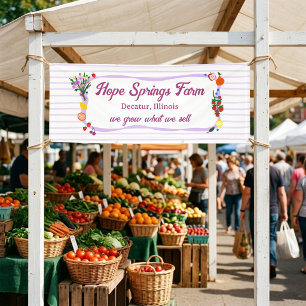 Farmers Market Farm Stand handgezeichnet CUSTOM Banner