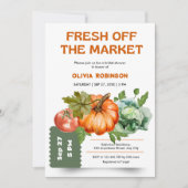 Farmers Market Fresh Off the Market Bridal Shower Einladung (Vorderseite)