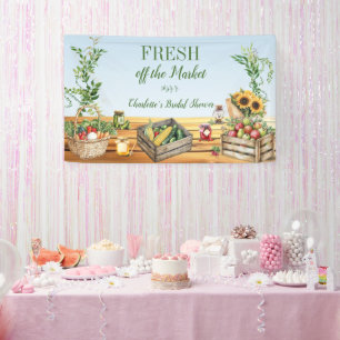 Farmers Market, Frisch vom Markt Brautparty Banner