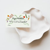 Farmer's Market Gingham Diaper Raffle Game Begleitkarte