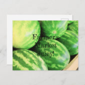 Farmer's Market Juicy Watermelons Postkarte (Vorne/Hinten)