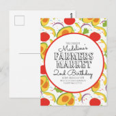 Farmers Market Karotten Gemüse Muster Postkarte (Vorne/Hinten)