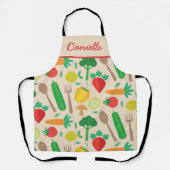 Farmers Market Kitchen Gemüse Muster individuell  Schürze (Vorderseite)