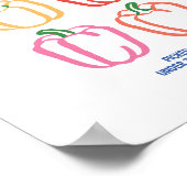 Farmer's Market Peppers Kitchen Wall Art Poster (Ecke)