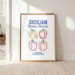 Farmer's Market Peppers Kitchen Wall Art Poster<br><div class="desc">Farmer's Market Peppers Wall Art --- Thank you so much for stopping by my store! Enjoy a curated collection of wall art from trend setting artists from around the world. I am an artist and illustrator but this shop is dedicated to the works of other artists from whom I've licensed...</div>