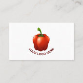 Farmers Market Red Bell Pepper Produce Vendor Visitenkarte (Rückseite)