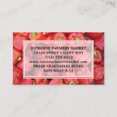 Farmers Market Red Bell Pepper Produce Vendor Visitenkarte (Vorderseite)