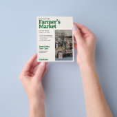 Farmers Market Retro Editorial Photo Flyer (Gruppe)