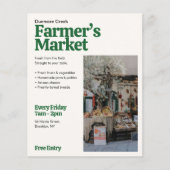 Farmers Market Retro Editorial Photo Flyer (Vorne)