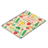 Farmers Market Vegetables  Custom Cookbook Notizblock (Linke Seite)