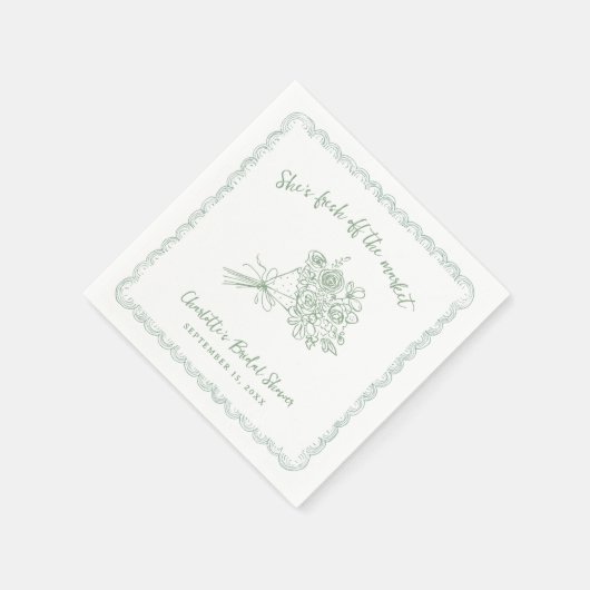 Farmers Off the Market Bridal Shower Serviette (Ecke)