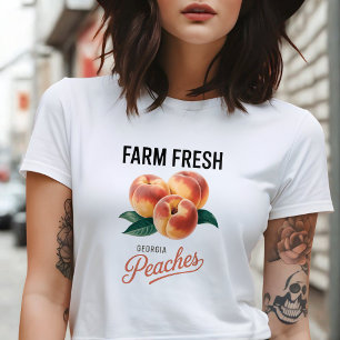 Farmfrische Georgia Pfirsiche Pfirsich Obstliebhab T-Shirt