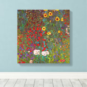 Farmgarten Gustav Klimt mit Sonnenblumen Leinwand (Insitu (Holzboden))