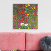 Farmgarten Gustav Klimt mit Sonnenblumen Leinwand (Insitu (Wohnzimmer))