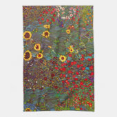 Farmgarten Gustav Klimt mit Sonnenblumenhandtuch Geschirrtuch (Vertikal)