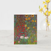Farmgarten Gustav Klimt mit Sonnenblumenkarte Karte (Gelbe Blume)