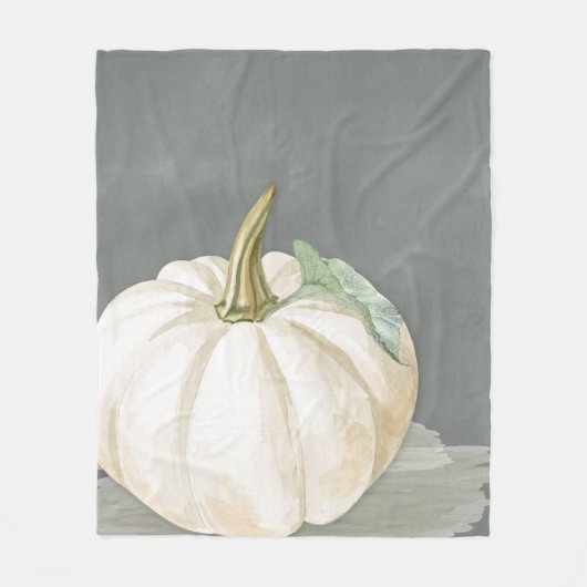 Farmhaus weißer Kürbis Fleecedecke (Vorderseite)