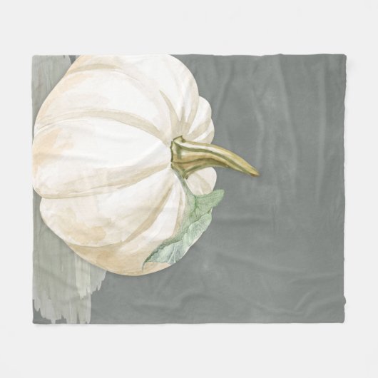 Farmhaus weißer Kürbis Fleecedecke (Vorderseite (Horizontal))