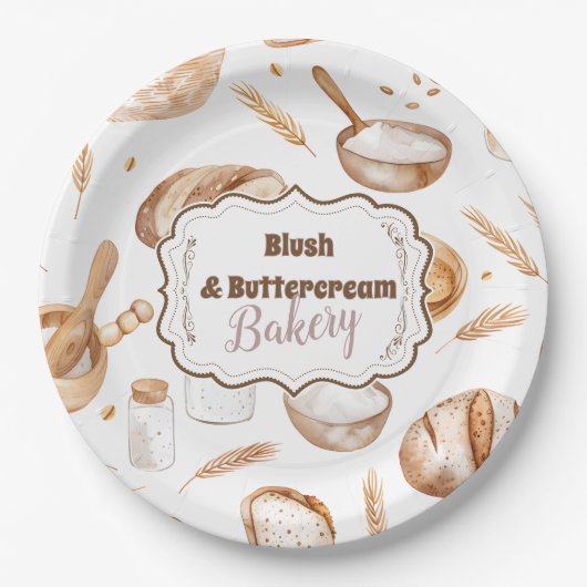 Farmhouse Artisan Bakery Pappteller (Vorderseite)