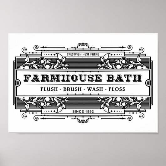 FARMHOUSE BATH POSTER (Vorne)