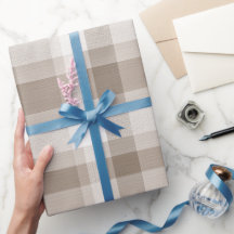 Farmhouse Beige White Buffalo Soft Plaid Pattern