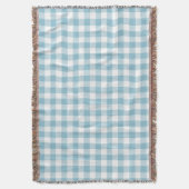 Farmhouse Blau Büffel Karo Decke (Vorderseite Vertikal)