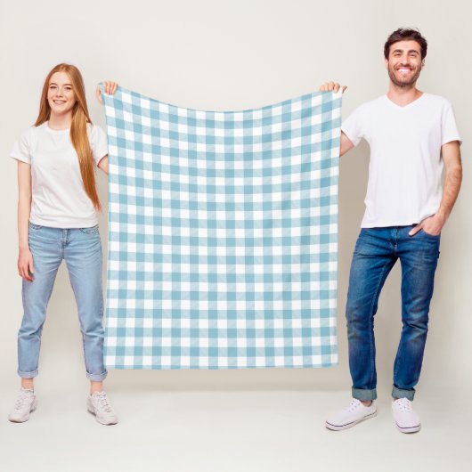 Farmhouse Blau Büffel Karo Fleecedecke (Beispiel)