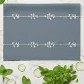 Farmhouse Botanical Hand Towel Blue Floral Kitchen Geschirrtuch (Gefaltet)