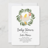 Farmhouse Chick Baby Dusche Einladung (Vorderseite)