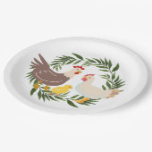 Farmhouse Chick Baby Dusche Pappteller (Schrägansicht)