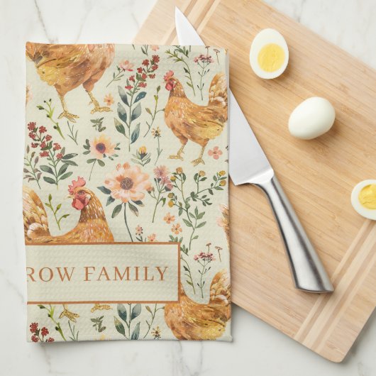 Farmhouse Chicken Kitchen Towels Geschirrtuch (Viertel Falte)