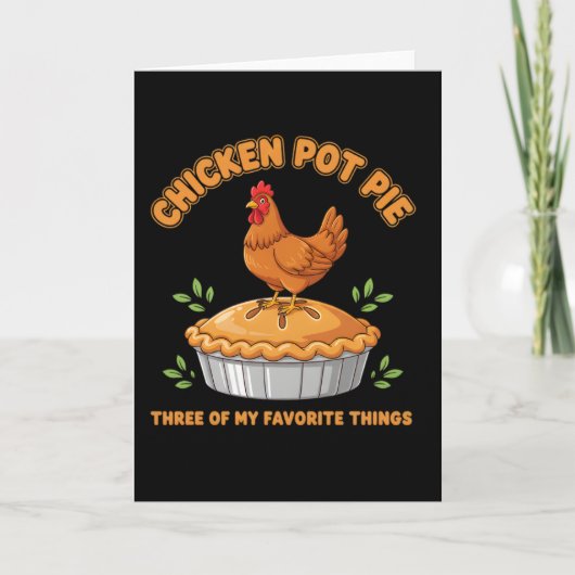 Farmhouse Chicken Lover Chicken Pot Pie Humor Karte (Vorderseite)