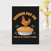 Farmhouse Chicken Lover Chicken Pot Pie Humor Karte (Gelbe Blume)