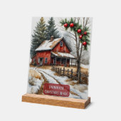 Farmhouse Christmas Magic Vintage Rustic  Acrylschild (Winkel)