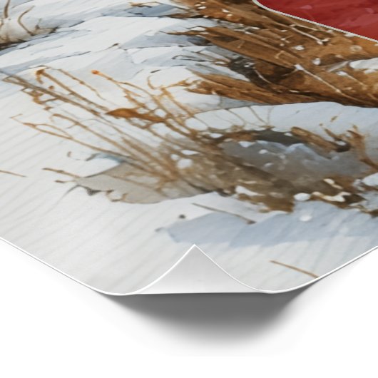 Farmhouse Christmas Magic Vintage Rustic  Poster (Ecke)