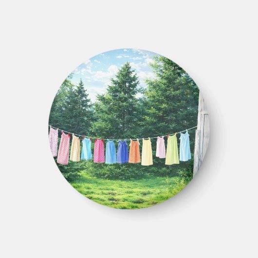 Farmhouse Clothesline Summer Day Magnet (Vorne)
