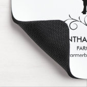 farmhouse Farm Cow Silhouette Mousepad (Ecke)