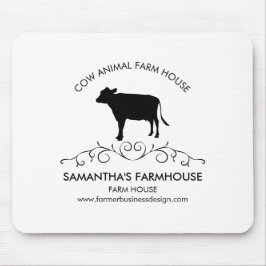 farmhouse Farm Cow Silhouette Mousepad