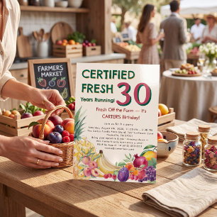 Farmhouse Fresh 30 Jahre in Folge Geburtstag Einladung