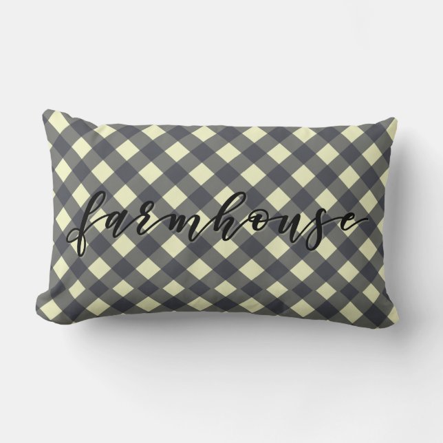 FARMHOUSE GINGHAM LENDENKISSEN (Vorderseite)