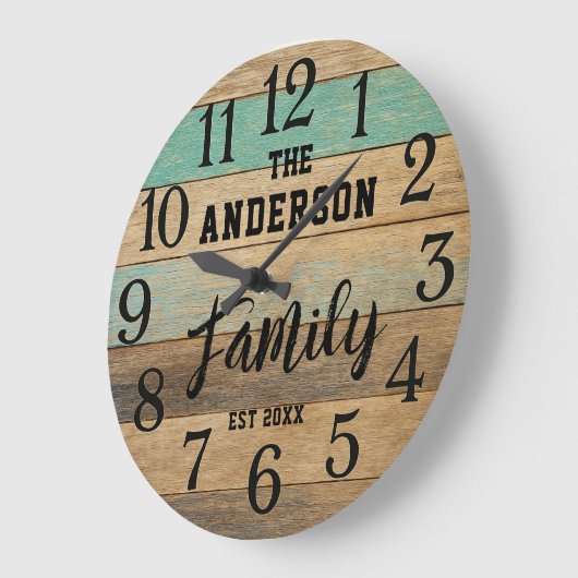 Farmhouse home custom country style rustic große wanduhr (Winkel)