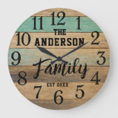 Farmhouse home custom country style rustic große wanduhr (Vorderseite)