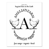 Farmhouse Hühnerhenne Monogram Egg Karton Briefmar Gummistempel (Prägung)