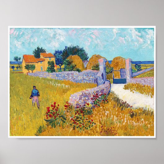 Farmhouse in Provence, Van Gogh Poster (Vorne)