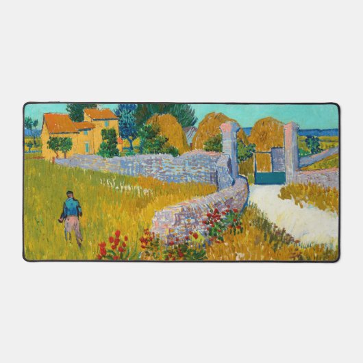 Farmhouse in Provence Van Gough Desk Mat Schreibtischunterlage (Vorderseite)