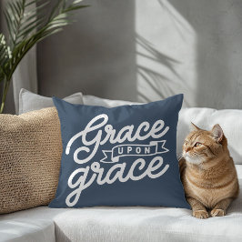 Farmhouse Marine blau grace Christliche Kissen