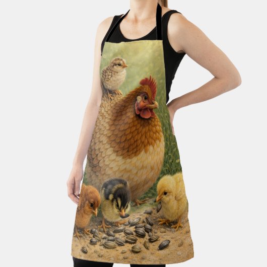 Farmhouse Mother Hen and Baby Chicks Apron Schürze (InSitu)