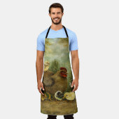 Farmhouse Mother Hen and Baby Chicks Apron Schürze (Getragen)