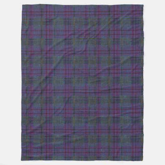 Farmhouse Navy Blue Tartan Fleecedecke (Vorderseite)