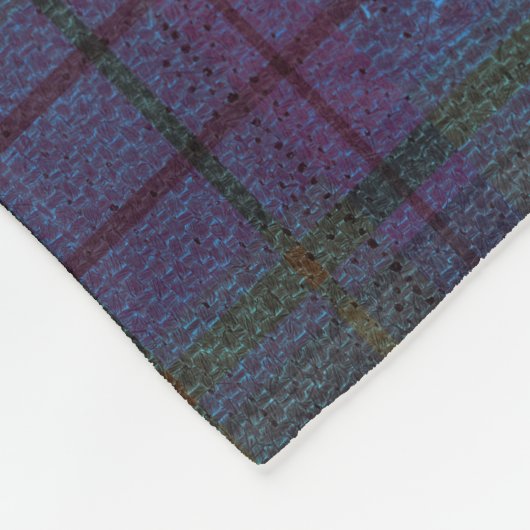 Farmhouse Navy Blue Tartan Fleecedecke (Ecke)